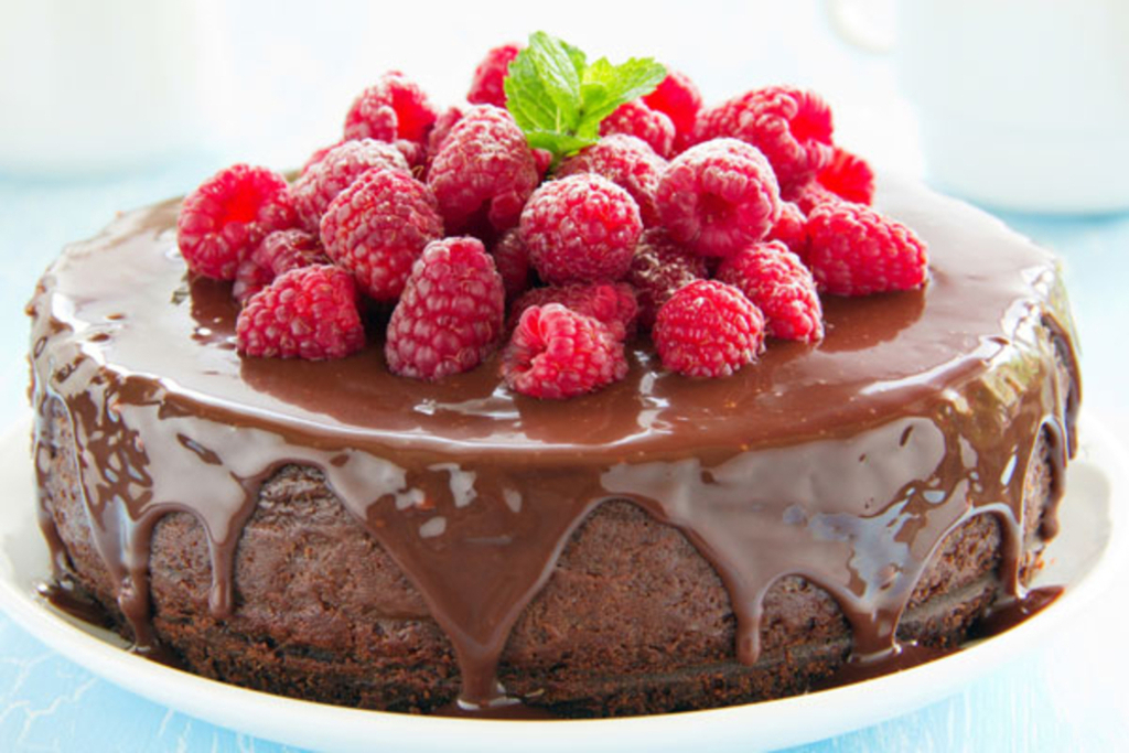 Raspberry-chocolate bavarian