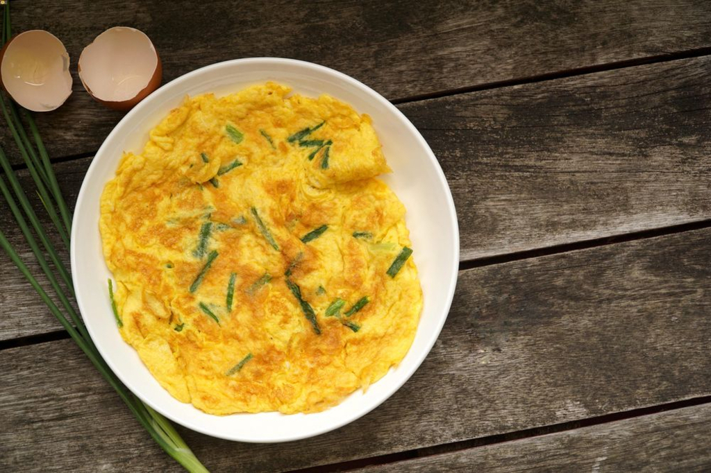 Spring onion omelet