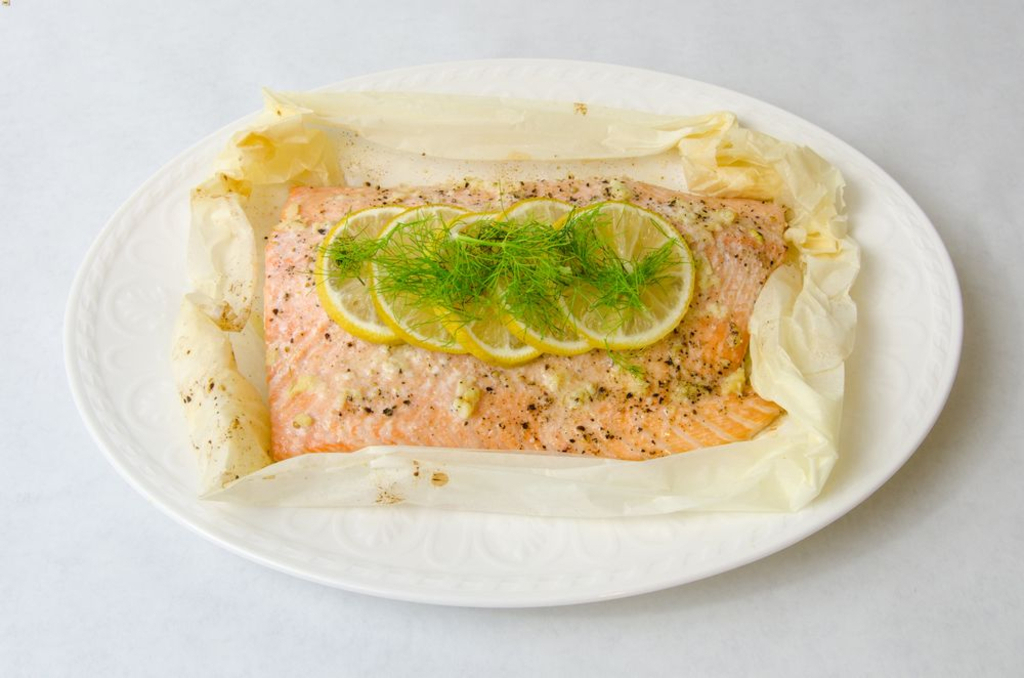 Salmon in papillote