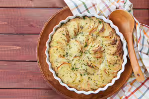Quiche pommes de terre et aillet