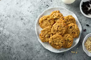 Cookie aux flocons d'avoine et raisins secs