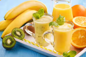 Banana kiwi orange smoothie