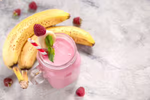 Raspberry banana smoothie