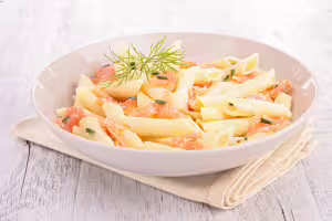 Pasta with salmon