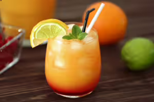 Malibu sunrise cocktail