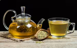 Herbal tea with fennel seeds