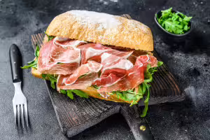 Ciabatta with parma ham