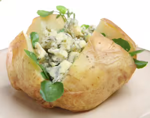 Potatoes with bleu d'auvergne cheese