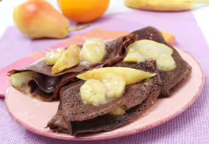 Pear and chestnut cream pancakes