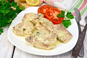 Baked pangasius