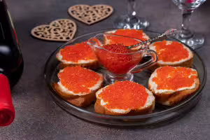 Lumpfish roe with cream