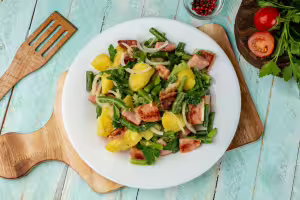 Pan-fried flat beans