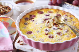 Black raisin clafoutis