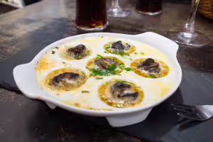 Snail casserole with sylvaner