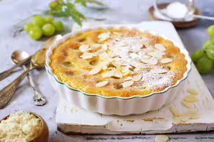 White grape clafoutis