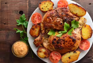 Putenkeule mit dijon-sauce