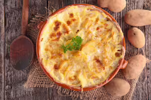 Kartoffelgratin mit ziegenkäse