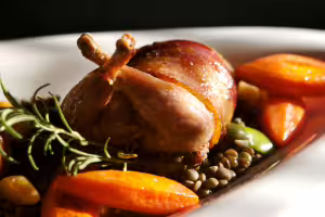 Partridge stew with lentils