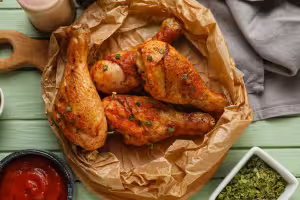 Pilons de poulet, miel et moutard