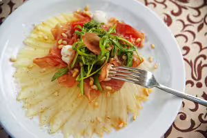 Canary melon carpaccio
