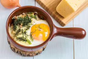 Egg casserole with mozzarella