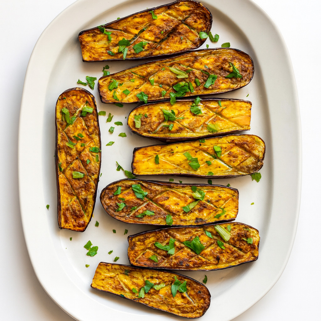 Spiced grilled eggplant