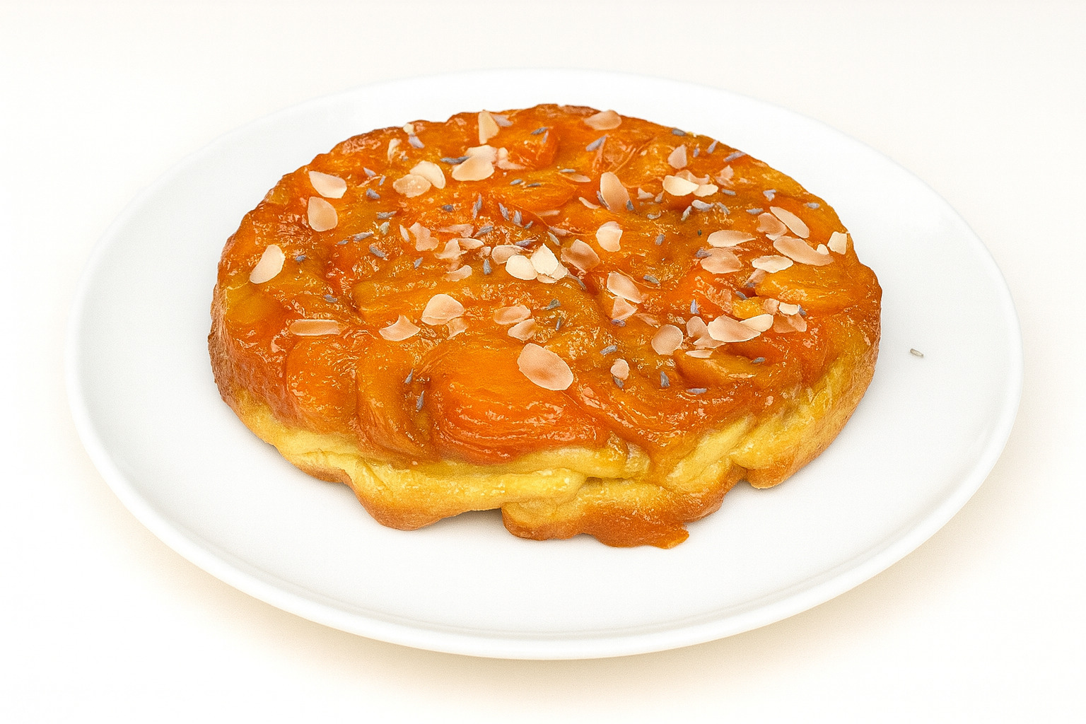 Apricot lavender tarte tatin