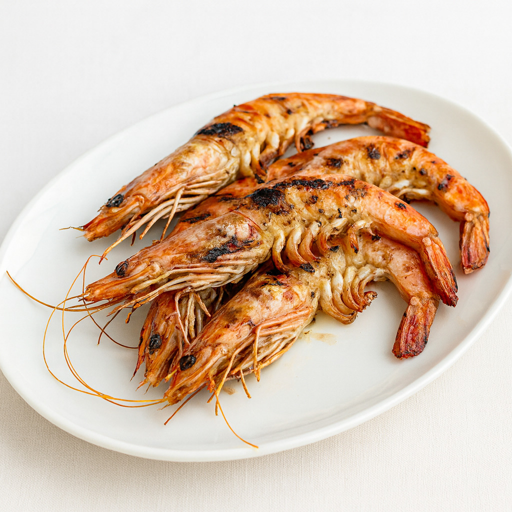 Gambas marinées à la plancha