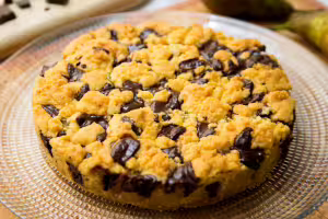 Chocolate pear crumble