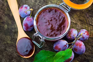 Homemade plum jam
