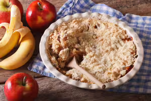 Apple and banana crumble