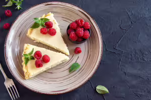 Lemon and raspberry bavarian