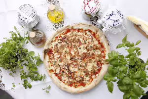 Tuna, tomato and mustard tart