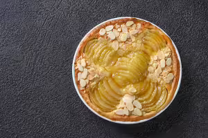 Pear almond tart
