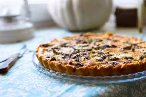 Quiche de puerros fácil y rápido