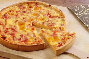 Bacon and gruyere quiche