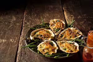 Hot oysters with herb butter recipe