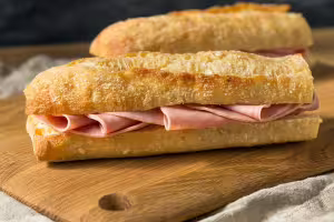 Butter ham sandwich