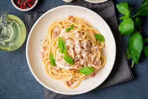 French carbonara pasta