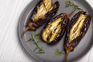 Oven-roasted eggplant