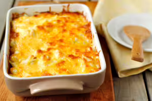 Black pudding gratin
