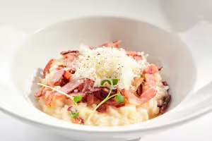 Risotto with bayonne ham and parmesan