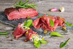 Carpaccio of bresaola