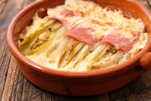 Endives with ham au gratin