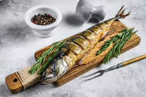 Mackerels grilled in the oven
