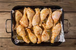 Breaded chicken thighs in the oven