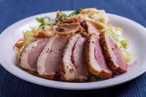 Duck pastrami salad
