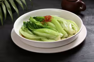 Braised romaine salad