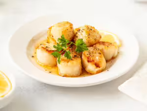 Scallops with lemon cream
