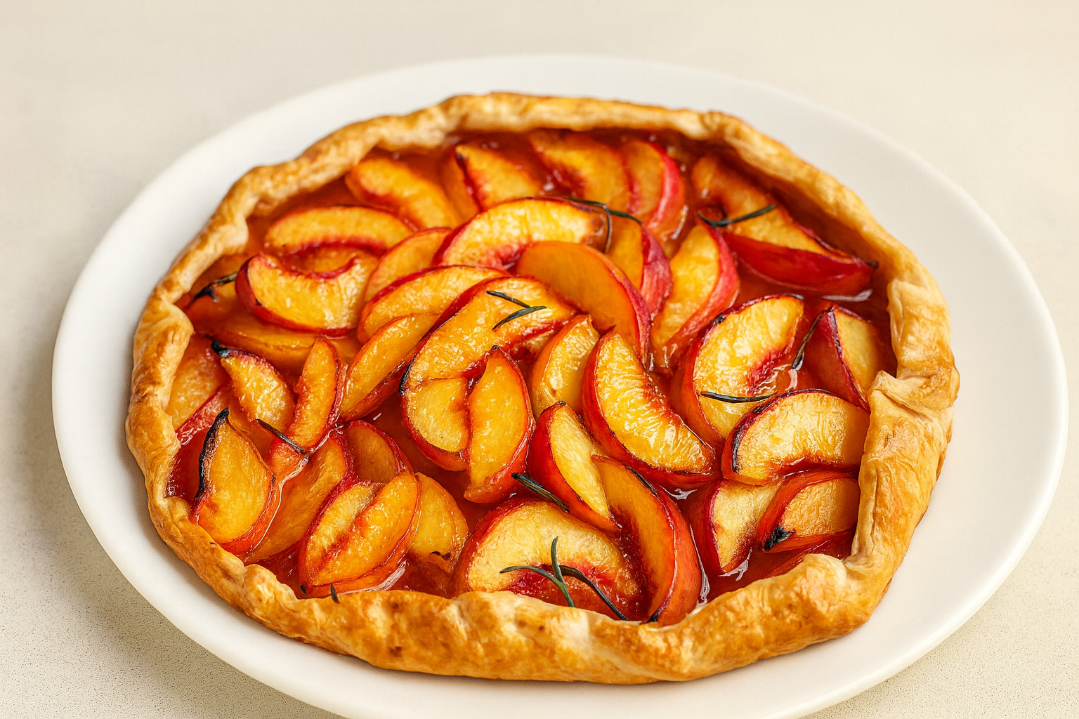 Tarte aux pêches